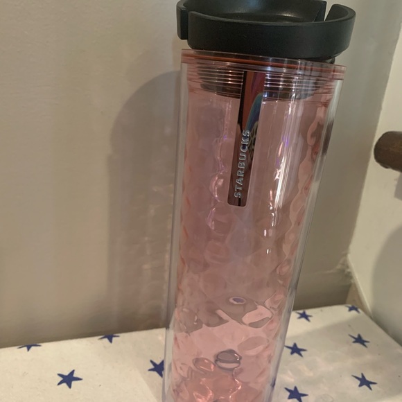 Starbucks 16 oz Pink Textured Tumbler with Black Lid - Picture 4 of 6